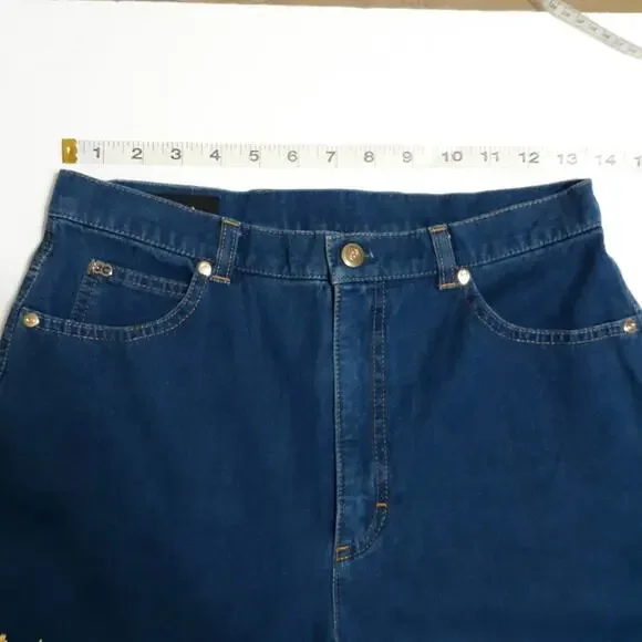 Escada vintage embroidered mom jeans sz 27 waist unique custom rare - Picture 3 of 15
